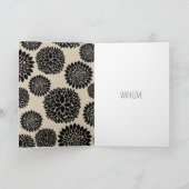 Carte Fleurs noires crème (Intérieur)