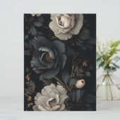 Carte Fleurs noires et blanches (Debout devant)