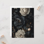 Carte Fleurs noires et blanches (Devant/Arrière en situation)