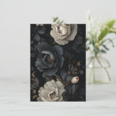 Carte Fleurs noires et blanches (Debout devant)