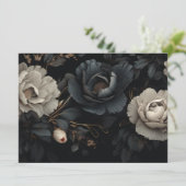 Carte Fleurs noires et blanches (Debout devant)
