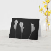 Carte Fleurs noires et blanches (Fleur jaune)