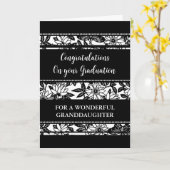 Carte Fleurs noires Grandgirl Graduation (Fleur jaune)