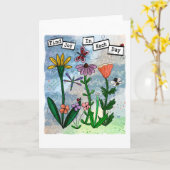 Carte Fleurs, notes musicales et oeuvres d'art de la joi (Fleur jaune)