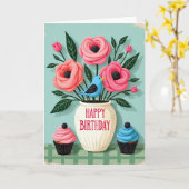 Carte Fleurs Oiseau Jubilieux (Fleur jaune)