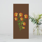 Carte Fleurs orange (Debout devant)