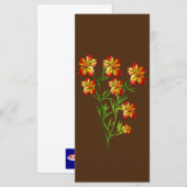 Carte Fleurs orange (Devant / Derrière)