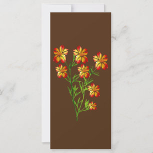 Carte Fleurs Orange