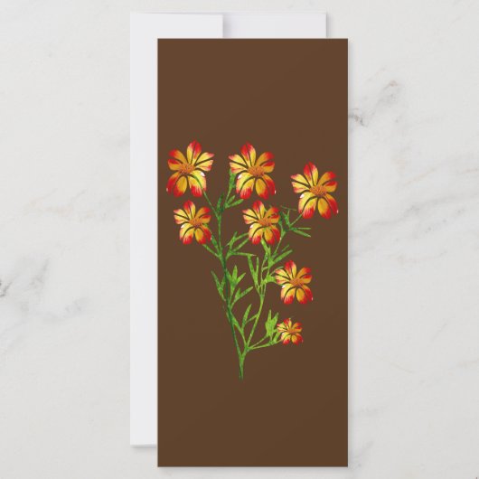 Carte Fleurs orange (Devant)