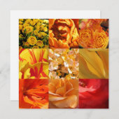 Carte Fleurs orange et jaune (Devant / Derrière)