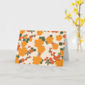 Carte Fleurs Oranges, Motif Floral, Motif De Fleurs (Fleur jaune)