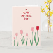 Carte Fleurs Pastel Rayées (Fleur jaune)