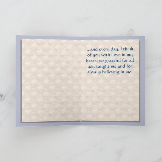 Carte Fleurs peintes dans un vase bleu - Personnalisé (Intérieur)