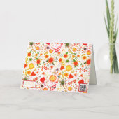 Carte Fleurs personnalisées Inspirété Coeurs Floraux (Dos)