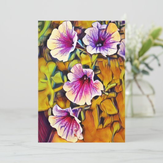 Carte Fleurs Petunia (Debout devant)