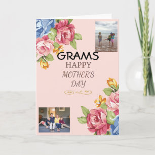 Carte Fleurs Photo Fête des Mères Amour
