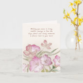 Carte Fleurs pincées Sympathie (Fleur jaune)