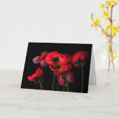 Carte Fleurs | Poppies rouges (Fleur jaune)