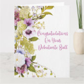 Carte Fleurs pour Debutante Félicitations (Devant)