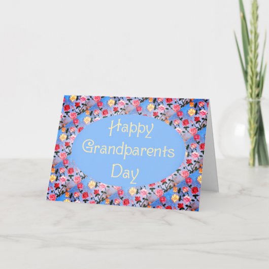 Carte Fleurs Pour La Fête Des Grands-Parents (Devant)
