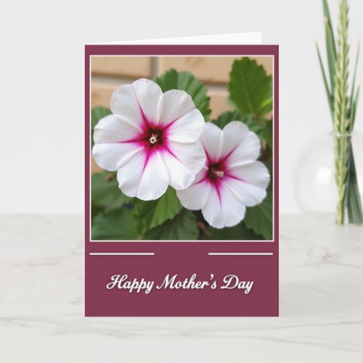 Carte Fleurs pour la Fête des Mamans (Devant)