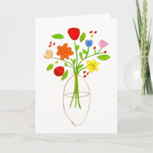 Carte fleurs pour la maman (Devant)