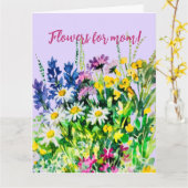 Carte Fleurs pour la meilleure maman ! (Fleur jaune)