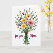 Carte Fleurs pour Maman (Fleur jaune)