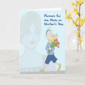 Carte Fleurs pour maman le jour de la Mère du Fils (Fleur jaune)