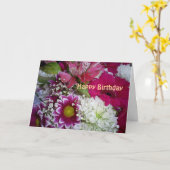 Carte fleurs pourpres et blanches (Fleur jaune)