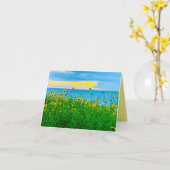 Carte Fleurs printanières en mer (Fleur jaune)