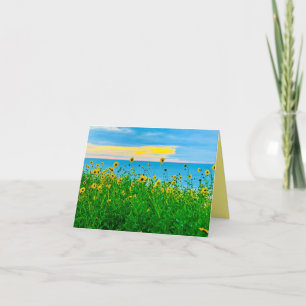 Carte Fleurs printanières en mer