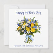 Carte Fleurs printanières jolies personnalisées Fête des (Devant)