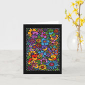 Carte Fleurs psychédéliques Ours dansants Gratefu coloré (Fleur jaune)