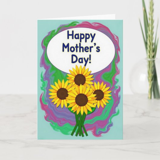 Carte Fleurs Radieuses (Devant)