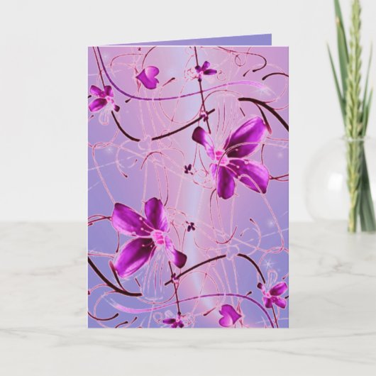 Carte Fleurs Romantiques (Devant)