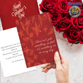 Carte Fleurs Romantiques Mari Drôle Saint-Valentin