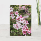 Carte Fleurs Rose Maman (Devant)