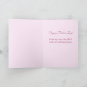 Carte Fleurs Rose Maman (Intérieur)