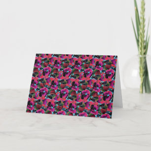 Carte Fleurs rose vif