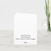 Carte Fleurs roses (Dos)