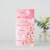 Carte Fleurs roses (Debout devant)
