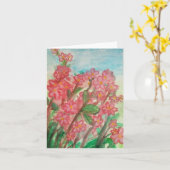 Carte Fleurs roses (Fleur jaune)