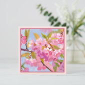 Carte Fleurs roses (Debout devant)