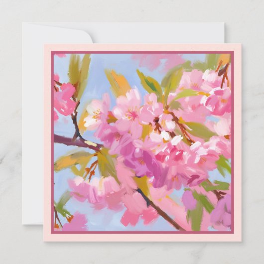 Carte Fleurs roses (Devant)