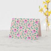 Carte Fleurs roses (Fleur jaune)