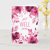 Carte Fleurs roses Aquarelle S'APPROFONDIR BIENTÔT PERSO (Fleur jaune)