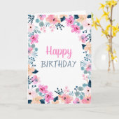 Carte Fleurs roses Chic Garden (Fleur jaune)