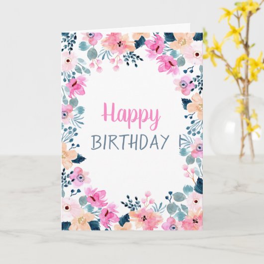 Carte Fleurs roses Chic Garden (Fleur jaune)