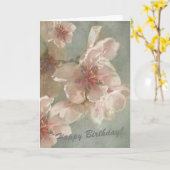 Carte Fleurs roses dans un Arrière - plan doux anniversa (Fleur jaune)